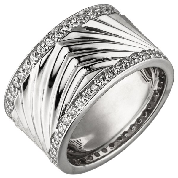 Damen Ring 925 Sterling Silber 69 Zirkonia Silberring, 68,20 €
